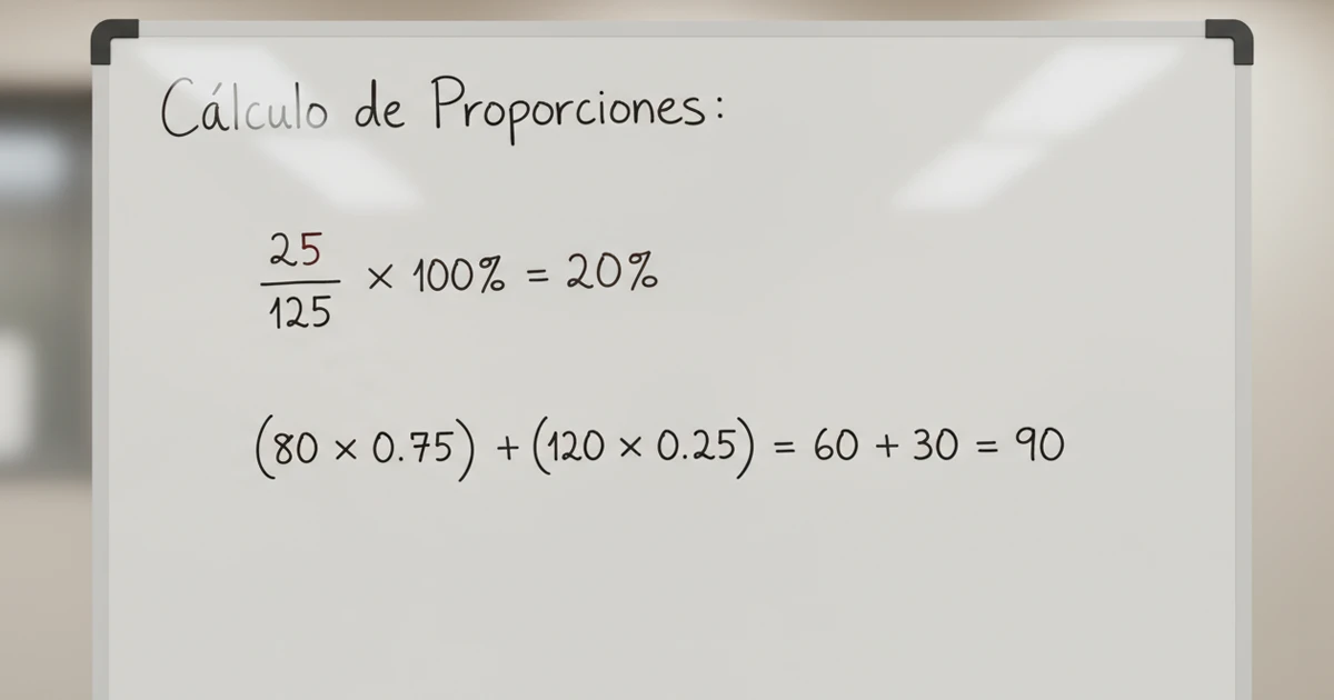 Fórmula matemática escrita a mano en una pizarra blanca con marcadores de colores