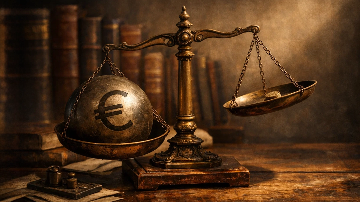 Balanza desequilibrada simbolizando el riesgo versus beneficio en apuestas